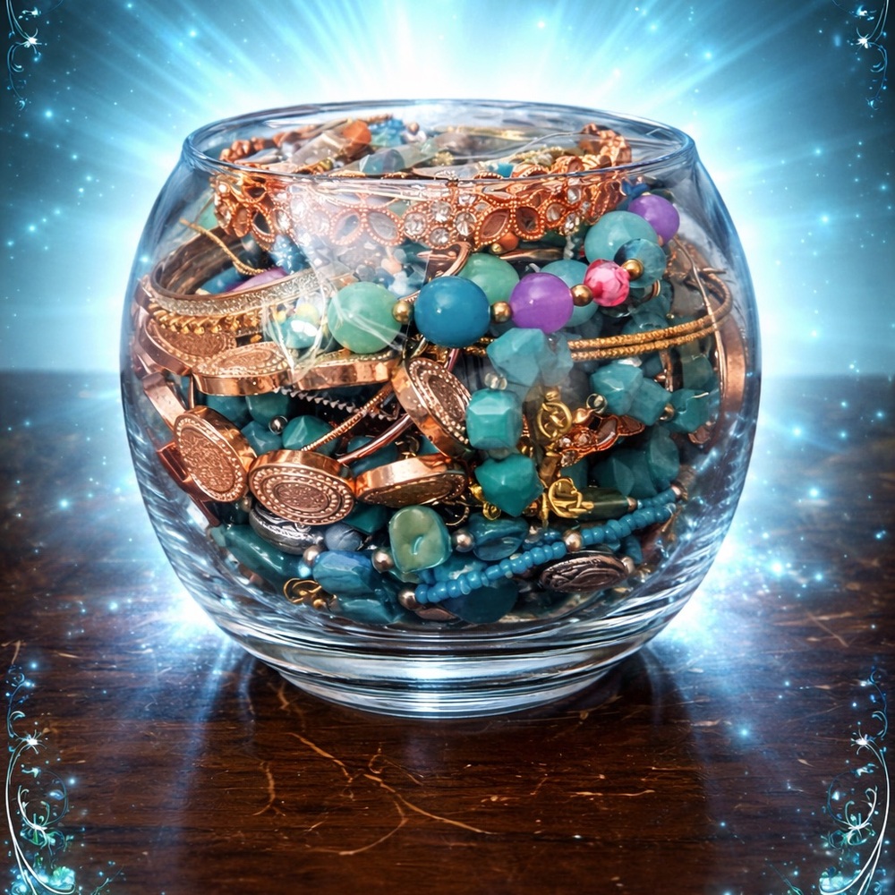 “Turquoise & Rose Gold” Mystery Jewelry Jar